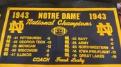1943 Notre Dame football Championship Banner felt — Augie's Locker Room
