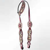 AMERICAN DARLING Western Horse One Ear Headstall Breast Collar Set Leather
