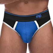 Retro Sport Panel Men's Thong, Blue