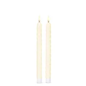 11.5" Ivory Twist Taper Candle
