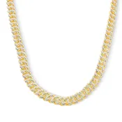 14K Cuban Link Diamond Necklace