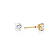 0.75 Carat Total Weight Round Lab Grown Diamond Stud Earrings (E-F VS1)