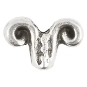 Casting Beads Wholesale-11x15mm Ornamental Scroll-Antique Silver-Quantity 10