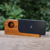 Cool Sound Hand Crafted Teak Wood Smartphone Speaker