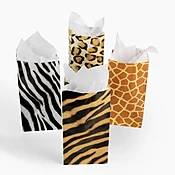 12 PACK Treat Bags Zoo Animal Goody Bags Gift Bags 3933D