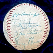 1971 New York Yankees Team Signed (18) Official American League Baseball. Thurman Munson. PSA — The Bullpen Sports Collectibles