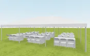 20’x30′ Pole Tent Package (seated guests-rectangular tables)