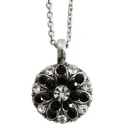Mariana "Checkmate" Guardian Angel Silver Plated Pendant Crystal Necklace, 5212 280-1