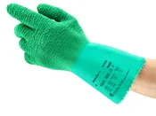 #16-650 ROUGH LATEX IMPREGNATED COTTON GLADIATOR GLOVE 12" GREEN