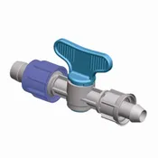 Drip Irrigation Barb Connector with Valve – 5/8″ Drip x .42″ Barb – 10 Pack