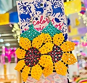 Beaded Sunflower Earrings