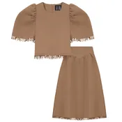 Gem Fringe detail camel set