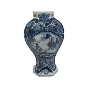 18th Century Dutch Delft Pottery Blue and White Vase / Jar / Urn