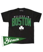 Believe in Boston - Heather Black - Youth T-Shirt