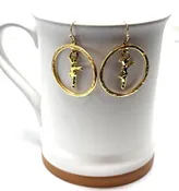 Dave Matthews Inspired Gold Firedancer Charm Earrings / DMB Jewelry / Made in USA