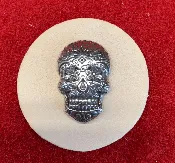 Sugar Skull Concho – Antique Silver 3/4″ x 1 1/4″