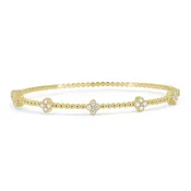 B1057 - 14K Gold Diamond Bangle
