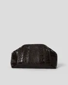 CATE CROC CLUTCH - CHOCOLATE