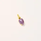 Amethyst Teardrop Charm