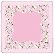 Magnolia Trellis Mahjong Mat: Pink
