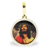 10k Gold Jesus Christ Image Pendant