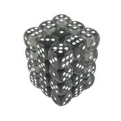 12mm d6 Translucent 36 Dice Smoke/White