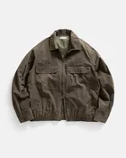 ALE FULL-ZIP BLOUSON - OLIVE BROWN WAXED NYLON