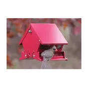 Audubon Absolute 7458 Mini Hopper Bird Feeder, 4 lb, Steel, Red, 8.8 in H