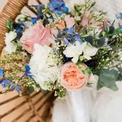 Colorful summer bridal bouquet