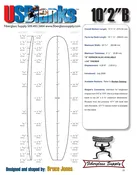 10'2"B US Blanks, Blue, 2x 5/32" Bass Reverse Model A 0 - 1.5" Apart, Natural Rocker