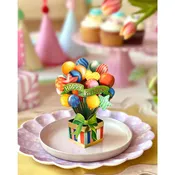 FreshCut Paper Pop-up Mini Greeting Card Birthday Balloons