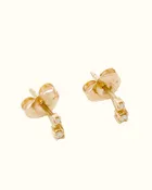 Gara Danielle 14k Gold Two-Stone Diamond Earring