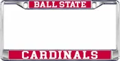 Ball State Cardinals Red & Silver License Plate Frame