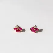 18k Ruby Fireworks Stud Earrings