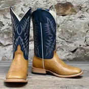 Horse Power 13" – Blue Glove Top with Antique Saddle Ostrich Vamp