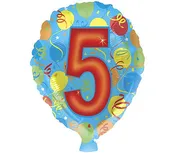 18" Number 5 Mylar Balloon