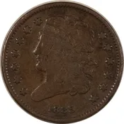 1835 CLASSIC HEAD HALF CENT - DECENT CIRCULATED!