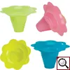 4 OZ FLOWER CUPS, ASSORTED COLORS
