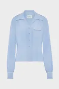 Long-sleeved silk shirt