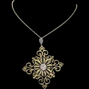 PENDENT NECKLACE WITH BLACK AND WHITE DIAMONDS