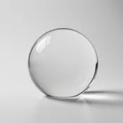 Handcrafted Glass Paperweight – Elegant Modern Design, 3.5 Inches, Clear