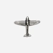 Airplane Silver Lapel Pin