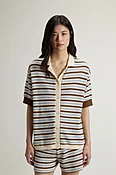 Chemise à rayures en coton mélangé - Femme - Multicolore