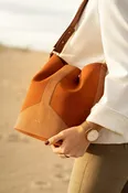 Ami Drawstring Tote in Black