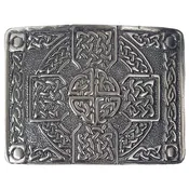 Antiqued Celtic Cross Kilt Belt Buckle