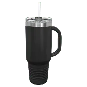 40 oz. Black Travel Mug with Handle