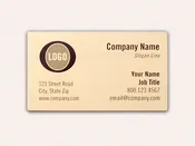 Metal Business Card - Gold Background - Black Text - 2.00" x 3.312"