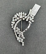 10.00 ct Diamond Antique Brooch, Platinum — Hakimi Gem