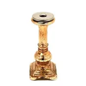 20″ Mercury Glass Rose Gold Pillar Candle Holder