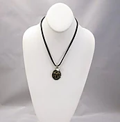 Black Cord Necklace W/ Inspirational Message Cross Pendant
